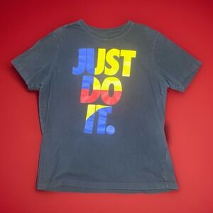 Nike Men's Just Do It Swoosh Graphic Logo Black T-Shirt Mens Large